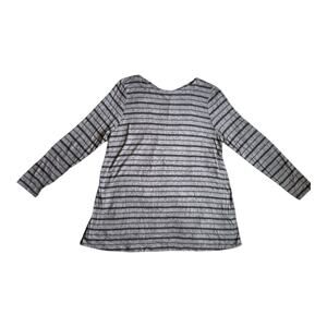 J Jill Wearever Collection Black & Gray Long Sleeve Tunic Top Women Size XL